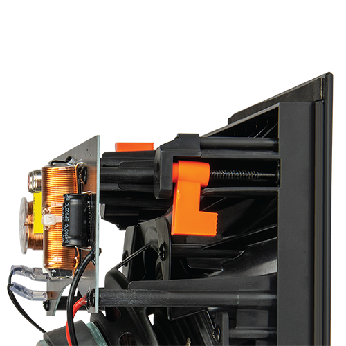 XL-2 installation system compatible with up to 2” (50mm) thick wall/ceiling material.